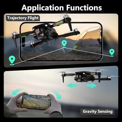 Toladrone TD12LCD Drone with Camera 1080P, LCD Remote, 90° Adjustable Lens