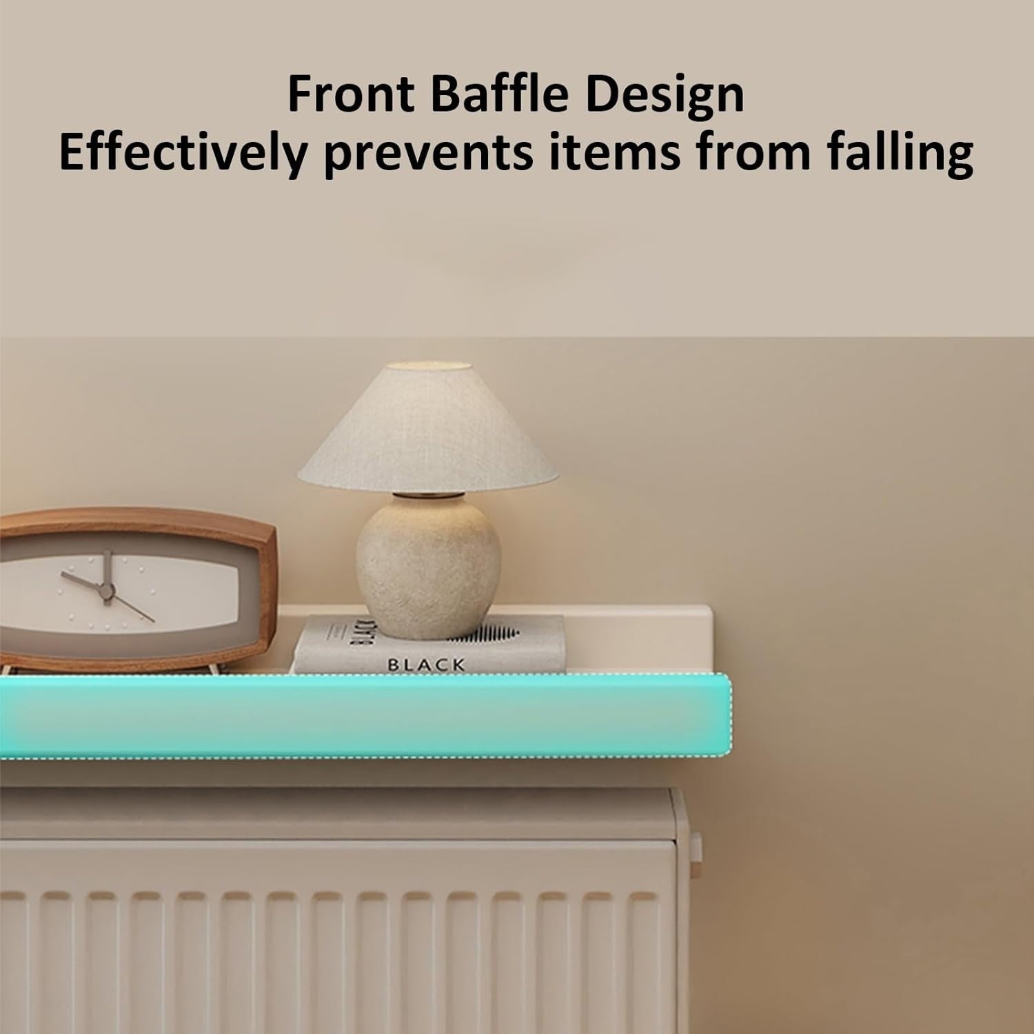 Radiator Shelf 30-120cm Wooden Top Cover | Heat-Resistant Storage & Decor