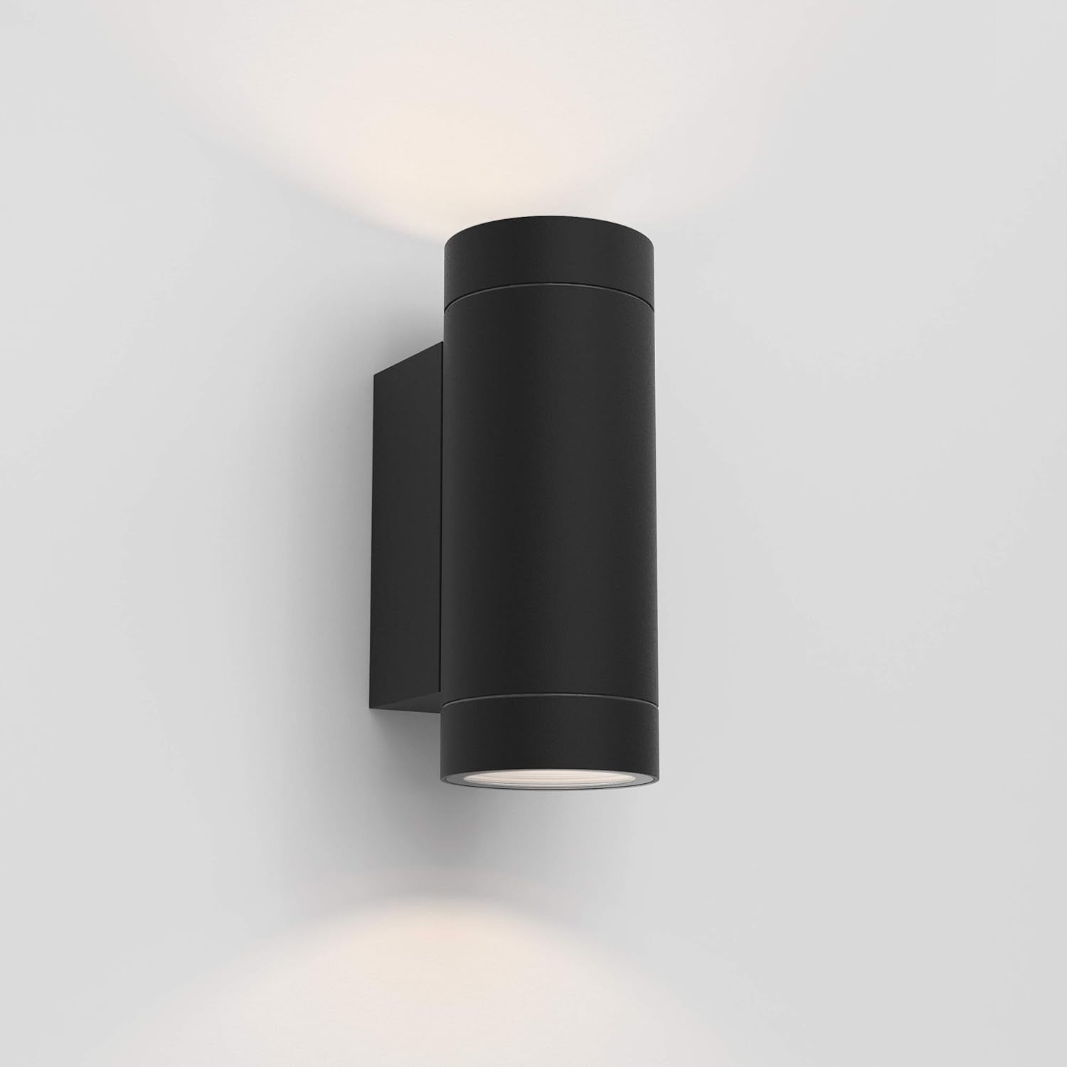 Outdoor Black Aluminum Wall Light Dimmable Up Down GU10 Pathway Lamp
