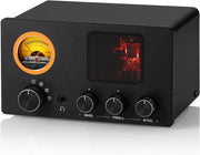TUBE-T5C Tube Preamp Headphone Amp 4-Way RCA Selector VU Meter Tone
