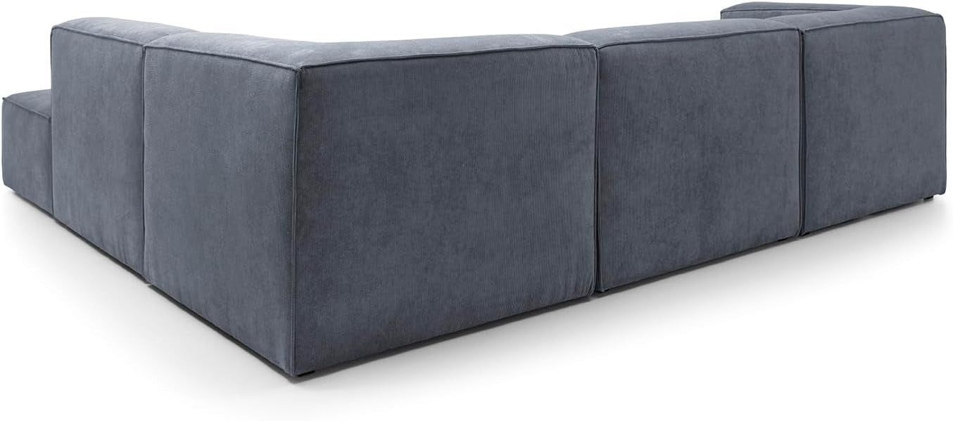 Dark Grey Corner Sofa 5 Seater Modular L Shape | 282x257x73cm Sectional
