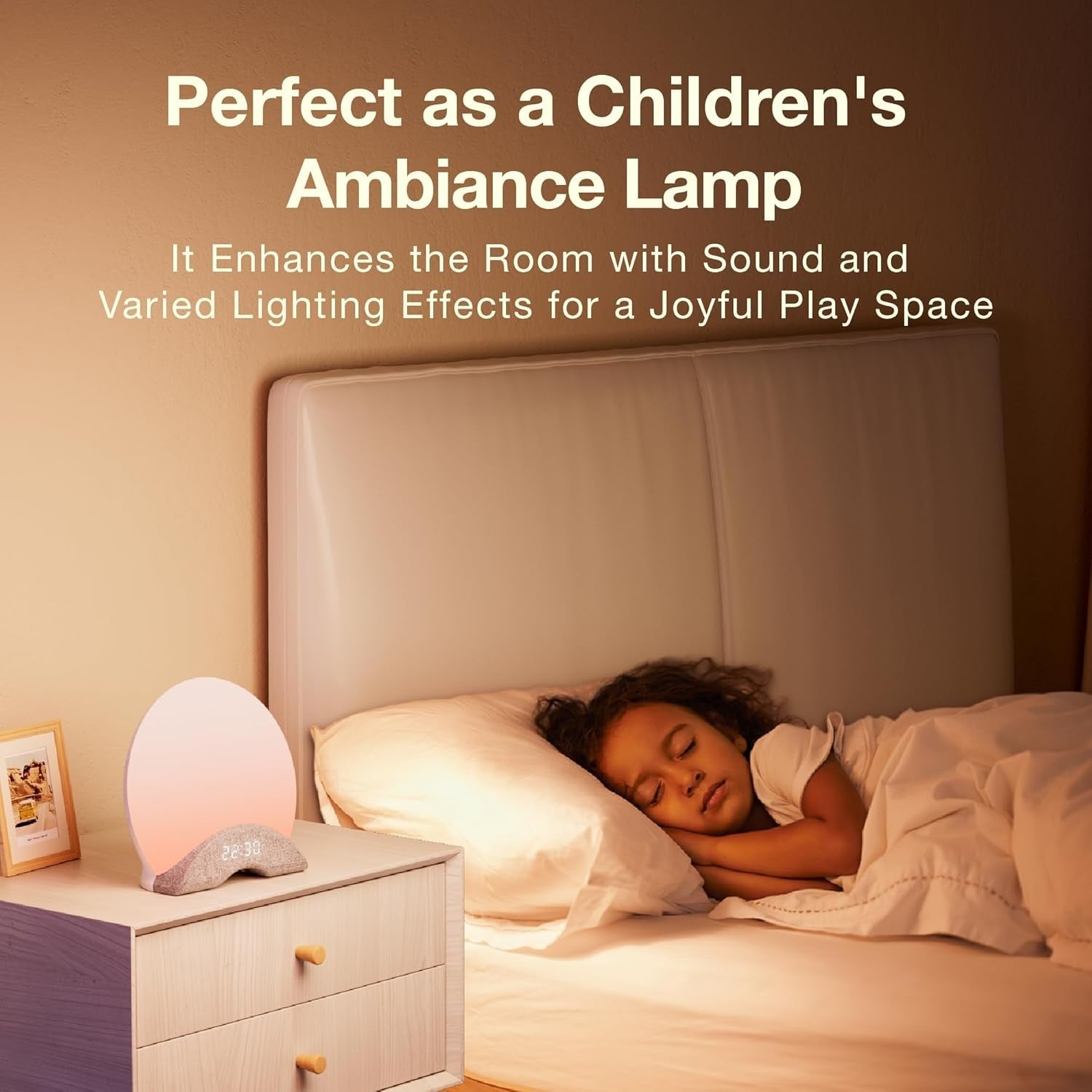 Sunrise Alarm Clock with White Noise & 7-Color Light, Sleep Aid