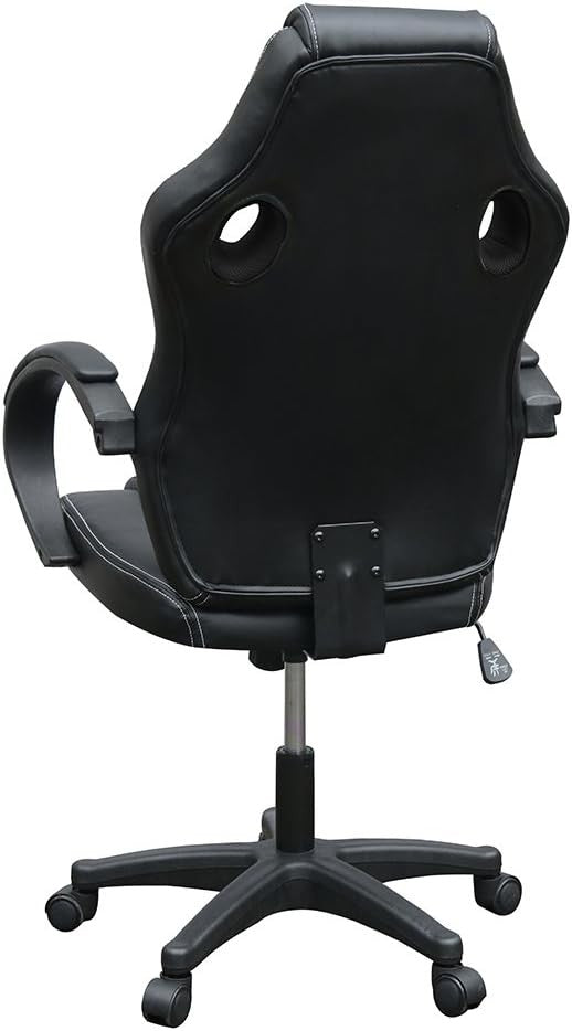 Racing Style Gaming Chair Black PU Leather Ergonomic Swivel Desk