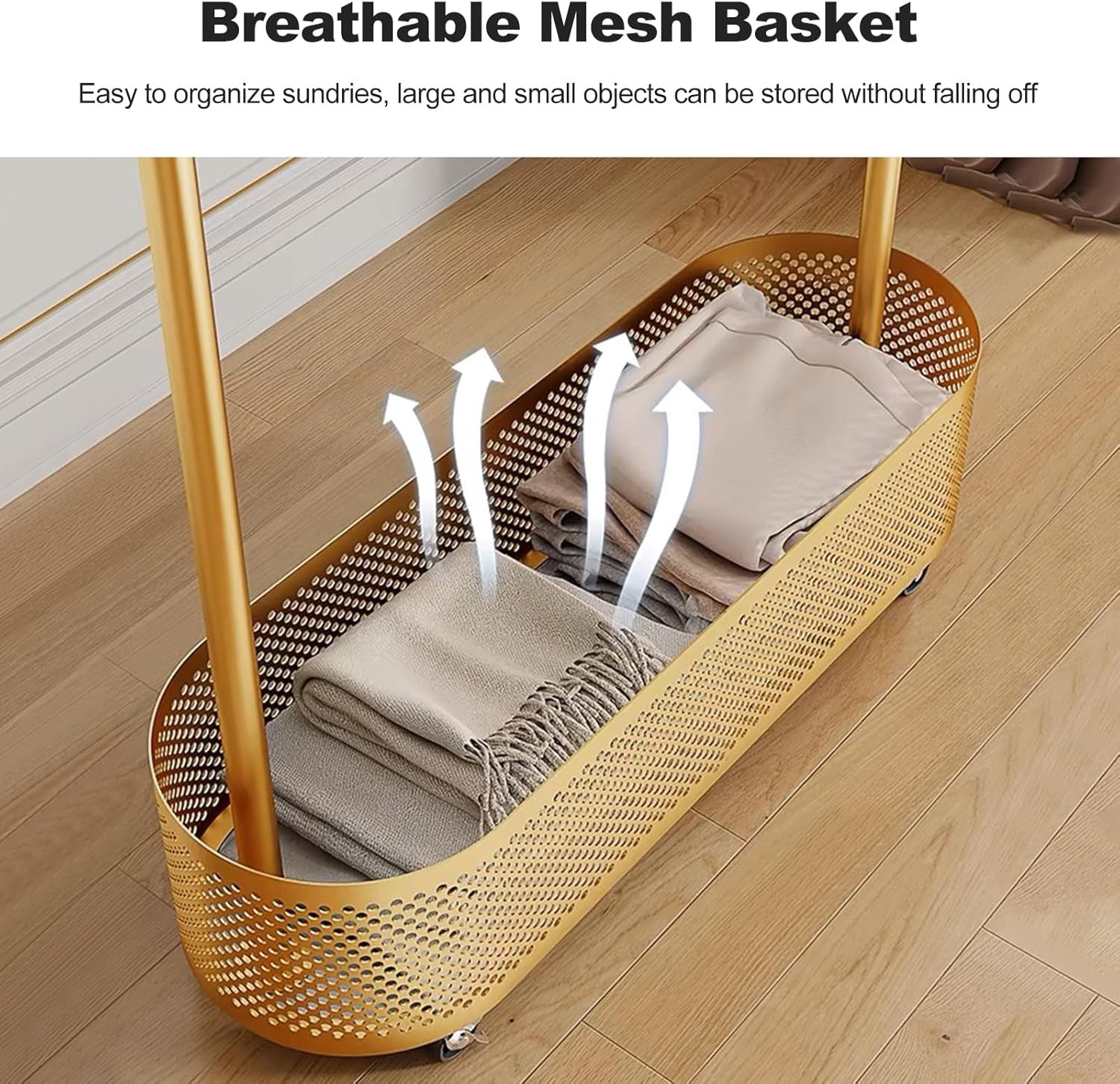 360° Rotating Coat Rack | Freestanding Hall Stand with Basket & Hooks