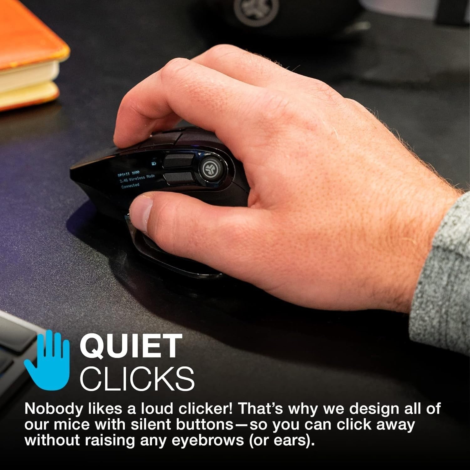 Ergonomic Bluetooth Mouse OLED Display Tri-Mode Wireless Rechargeable