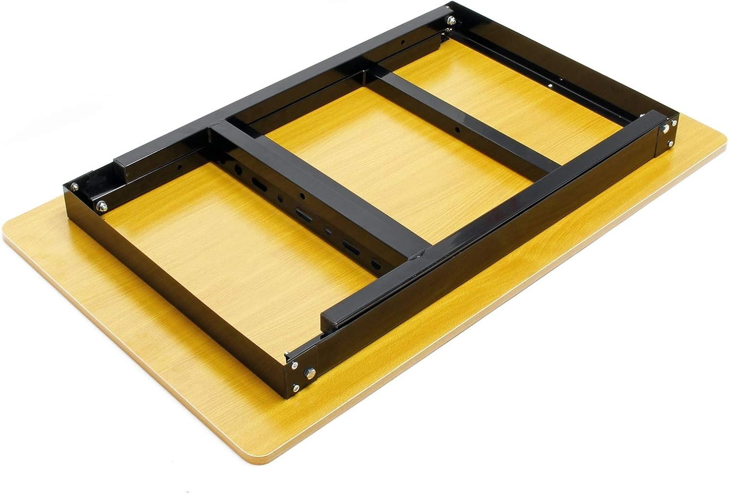 Foldable Work Table 100x60cm MDF Steel Bench 150kg Ruler Protractor Portable