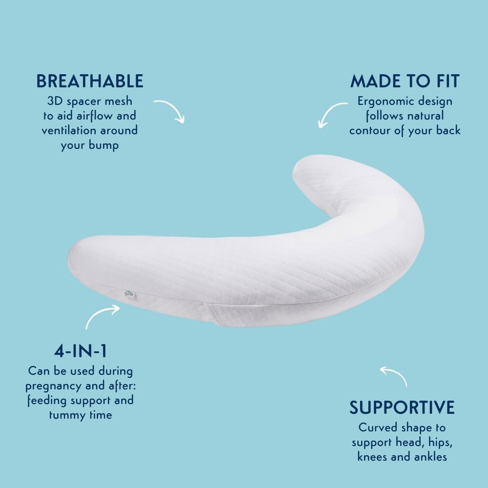 Full Body Pregnancy Pillow C-Shape Maternity Support for Sleep & Nursing
