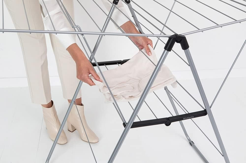 Foldable Indoor Clothes Airer 20m Stainless Steel Drying Rack Adjustable