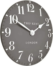 Grey 12" Wall Clock Arabic Numerals Classic Silent Battery Room Decor
