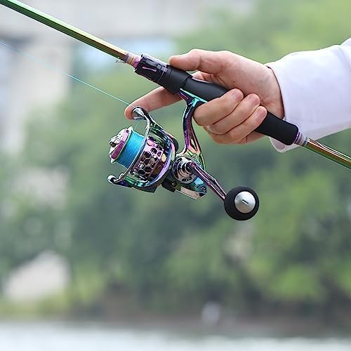 1.8m Lightweight Carbon Fiber Spinning Rod & Reel Fishing Combo