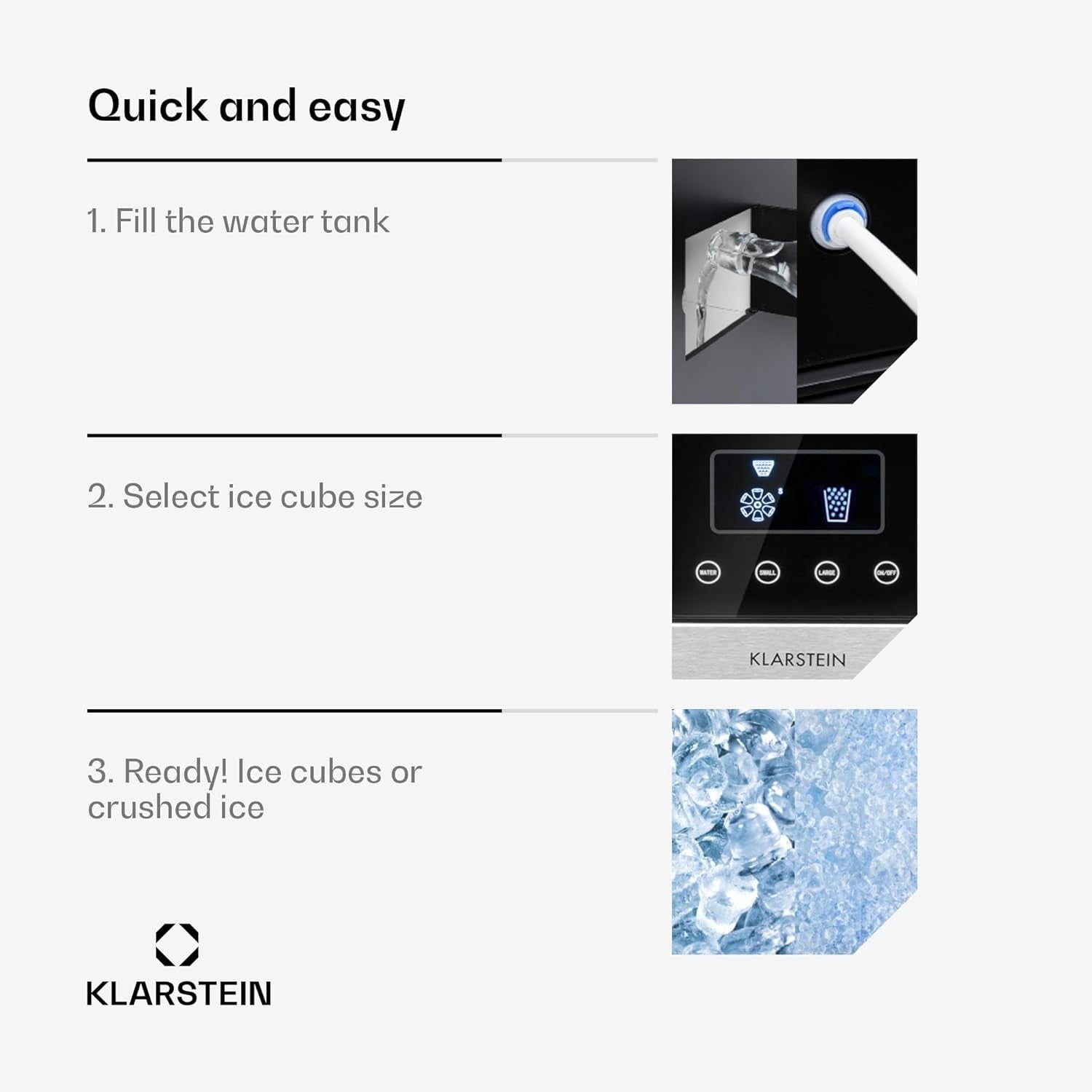 Countertop Ice Maker Bullet & Cube Touch Control Fast Ice Machine