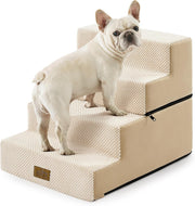 4 Tier Dog Stairs for Small Dogs 45cm High Pet Steps Beige