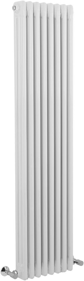 White Triple Column Vertical Radiator 1500x380mm Bathroom