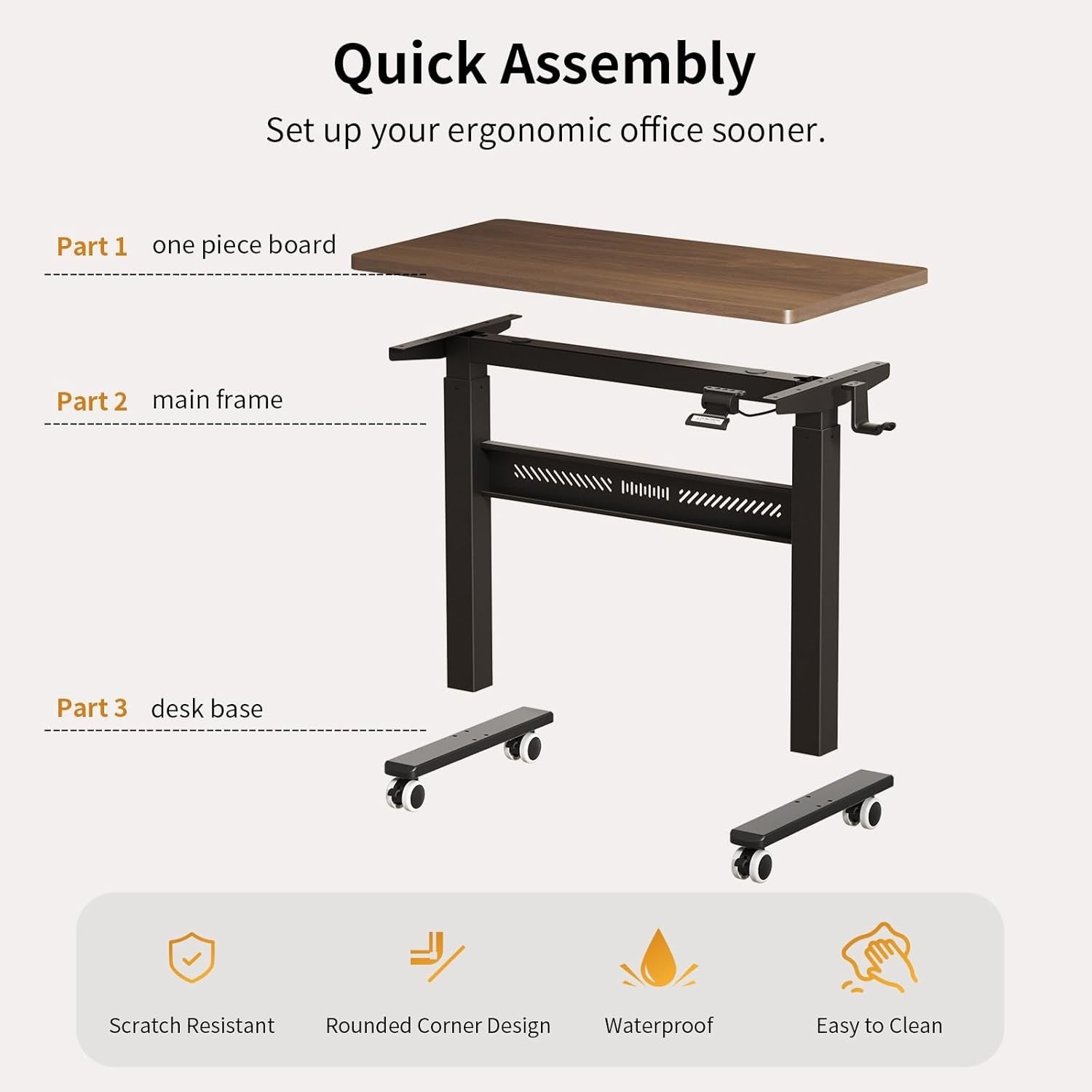 Mobile Standing Desk Walking Pad Compatible Adjustable Pneumatic Desk  Wheels