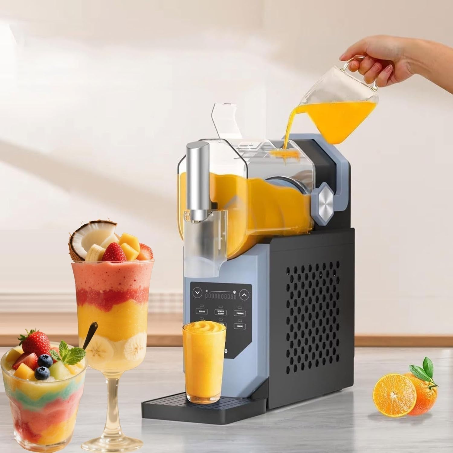 Slush Machine Ice Cream Maker No Ice Required Frozen Drink System