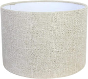 Natural Hessian Drum Lampshade 35cm Beige Textured Table Standard Light