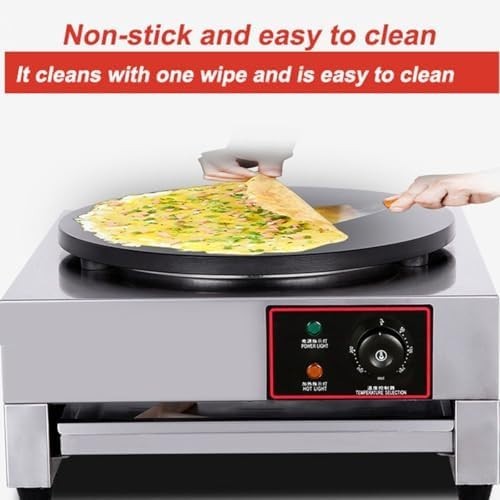 Adjustable 15.7” Crepe Maker 3000W Non-Stick Pancake Grill Plate