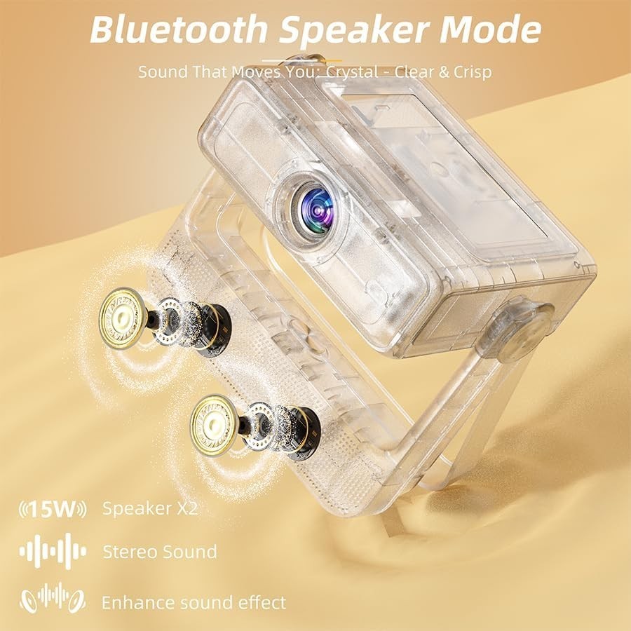 Smart Touch Screen Projector 1080P 4K Support WiFi Bluetooth 180°
