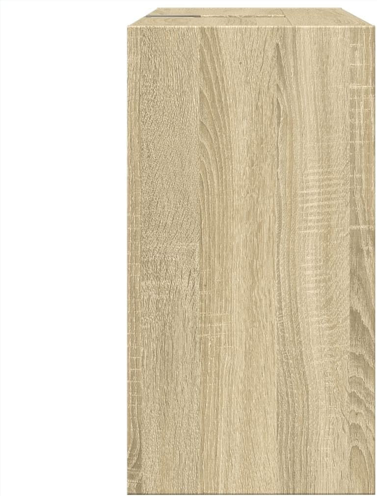 Modern Bathroom Sink Cabinet Sonoma Oak – 2 Door Under Sink Storage Unit 63x55cm