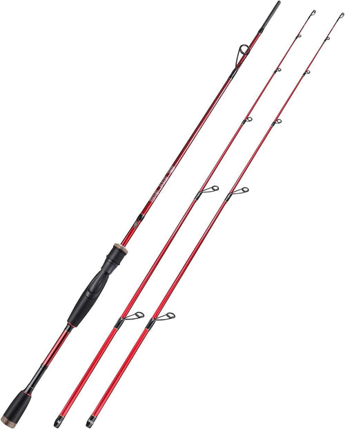 Carbon Fibre Spinning Fishing Rod 2 Section Fast Action Bass Pole