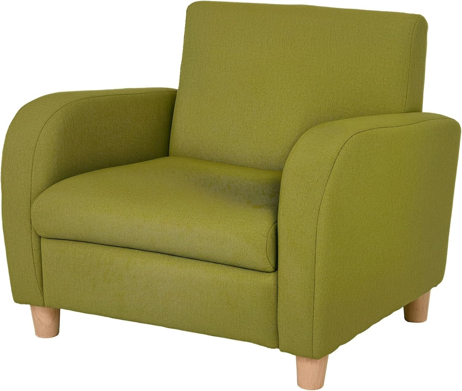 Kids Armchair Chair Toddler High Back Seat Anti-Slip Legs Soft Foam