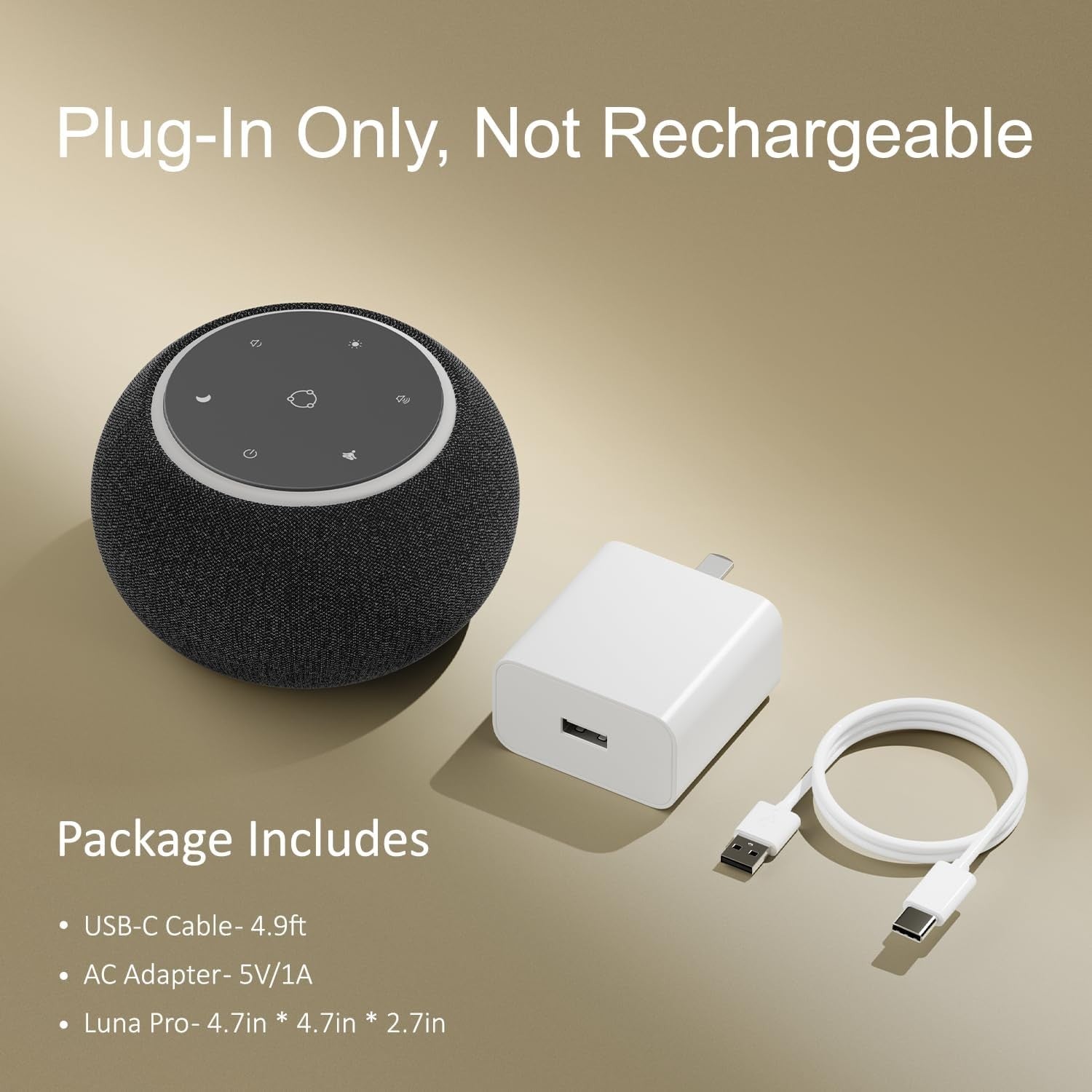 Dual-Stage Alarm Clock & 507 Sound White Noise Machine for Sleep