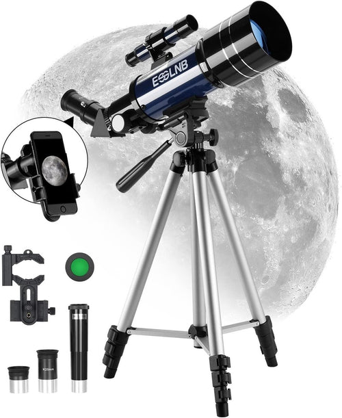 80mm Refractor Telescope for Adults, Adjustable Tripod & Phone Adapter
