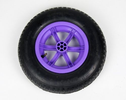 85L Purple Plastic Wheelbarrow – Lightweight Garden Barrow w/ Steel Frame