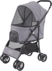 Pet Stroller for Small Dogs Cats Foldable Travel Pushchair 15kg Grey