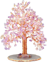 Amethyst Citrine Crystal Money Tree • Feng Shui Gemstone Decor • Agate Base Gift