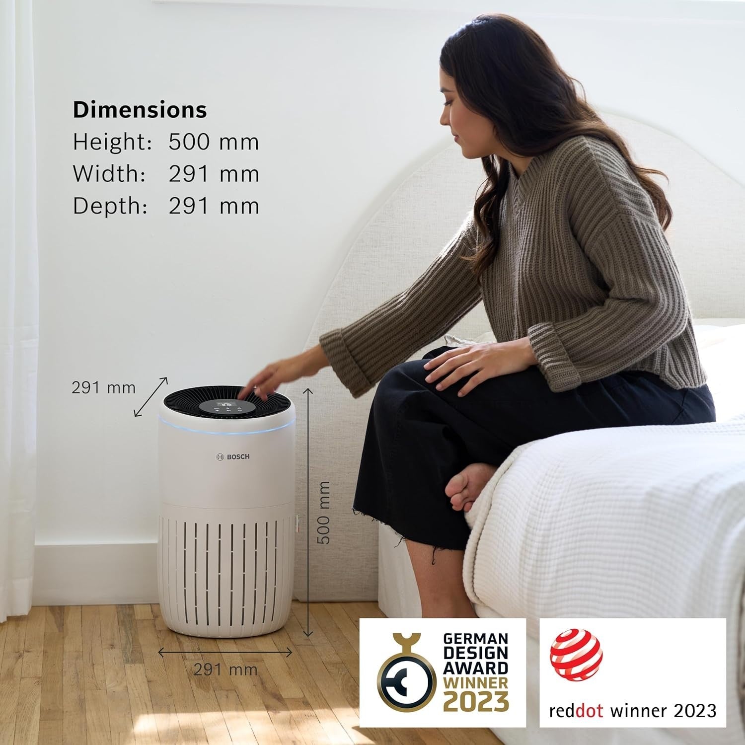 HEPA Air Purifier CADR 300m³/h 62.5m² Auto Quiet Sleep Mode