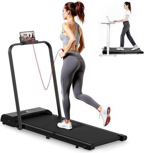 Foldable Walking Pad Treadmill 2.5HP Under Desk Compact Quiet LED Remote 10km/h