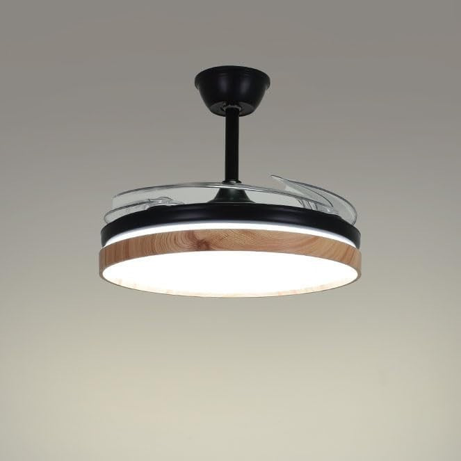 BEL AIR HOME Cosmos LED Ceiling Fan, Black, Silent DC, Remote, 3-Colour Light