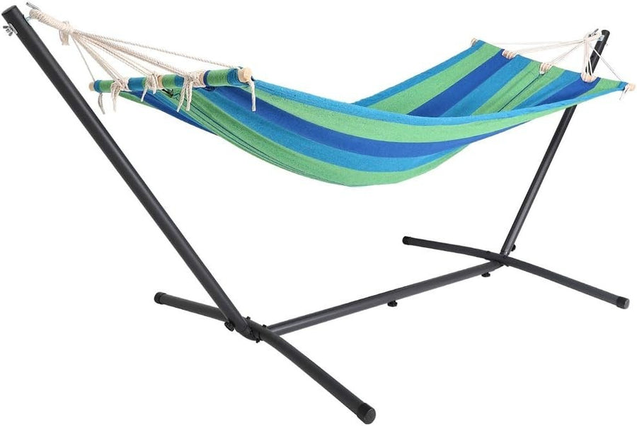 Portable Hammock with Metal Stand | 100kg Capacity | 200x80cm Garden Bed