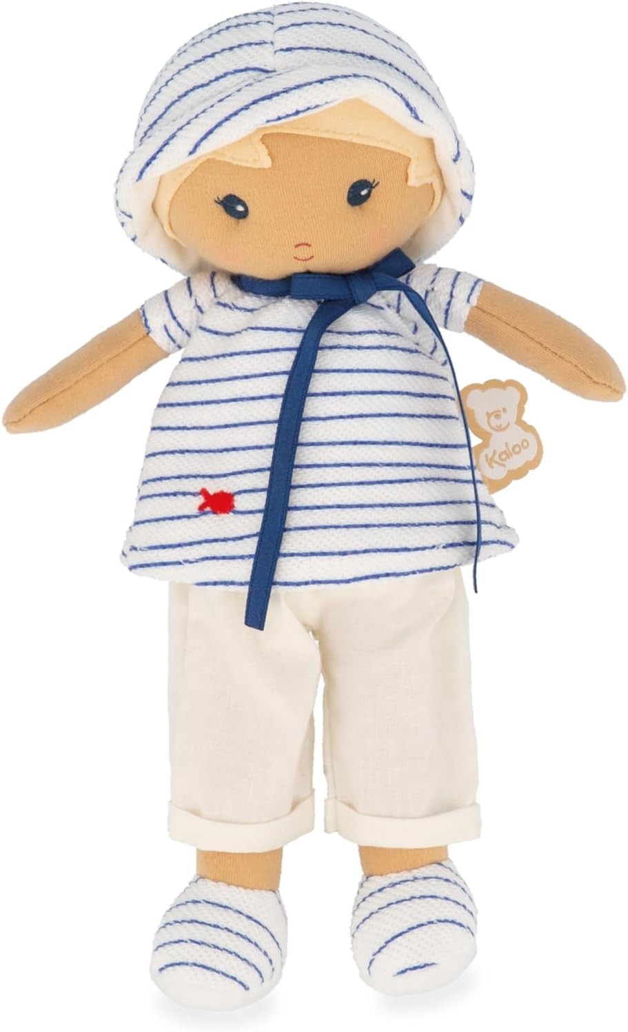 25cm Soft Fabric Rag Doll Sailor Outfit Personalised Ribbon Newborn Gift Box