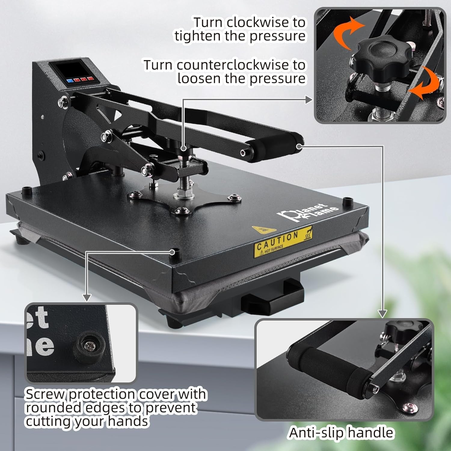 15x15 Heat Press Machine Pull Digital 1600W T-Shirt Vinyl Transfer