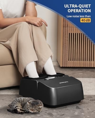 Shiatsu Foot & Calf Massager with Heat, Deep Kneading & Air Compression