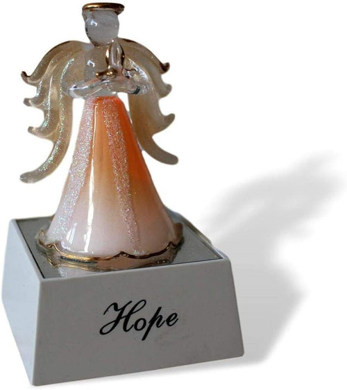 Light Up Crystal Glass Angel Ornament Hope LED Figurine Gift Home Decor