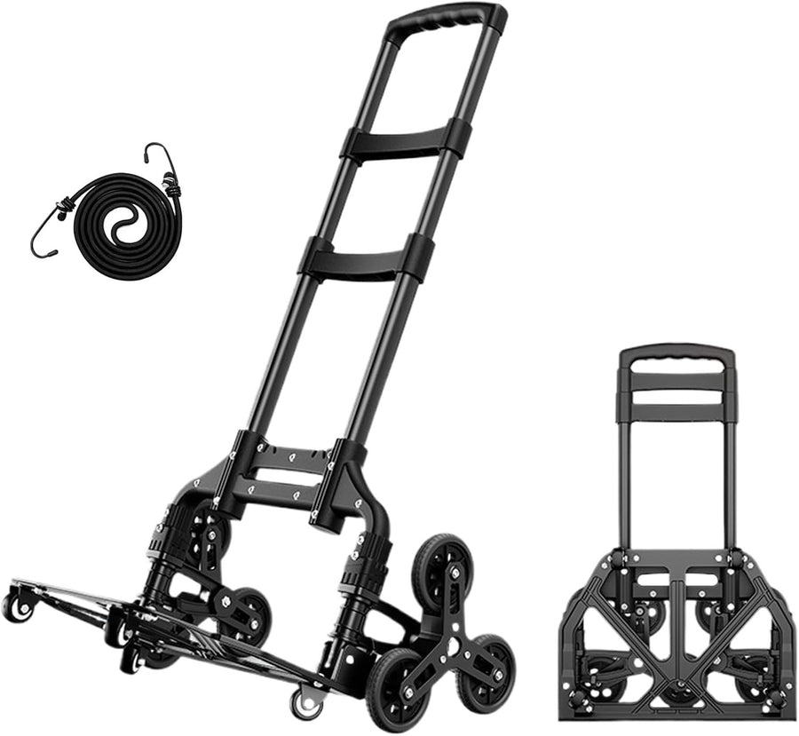 80kg Stair Climbing Sack Truck 10 Wheel Folding Trolley Rope Handle