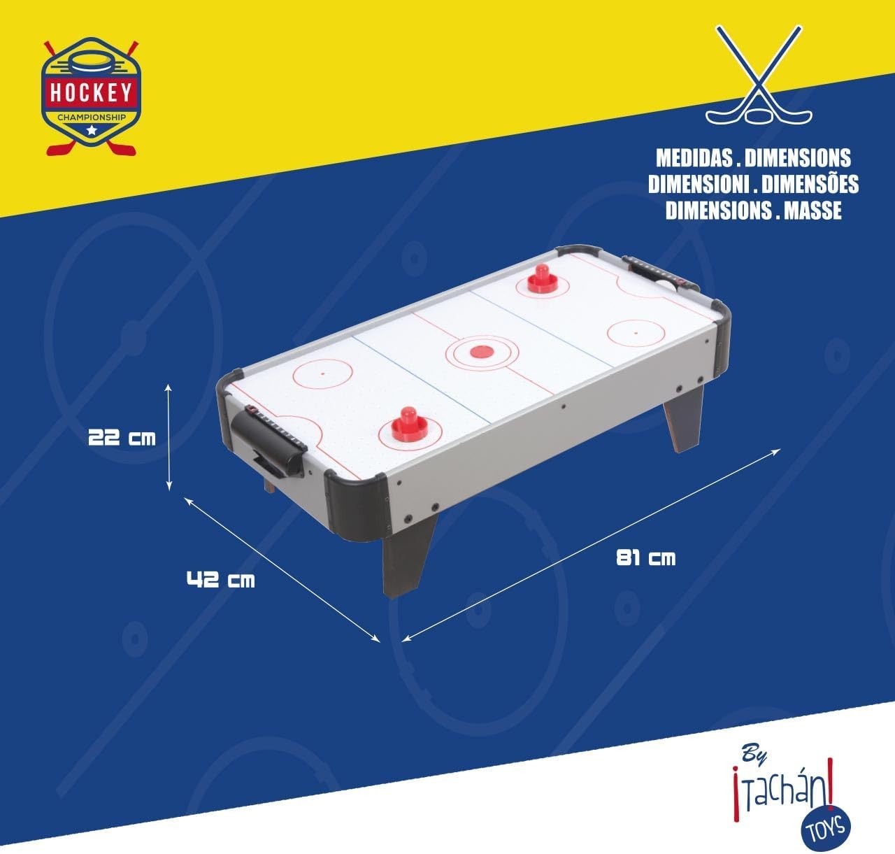 Electric Tabletop Air Hockey Game Plug In Arcade Style Kids Fun