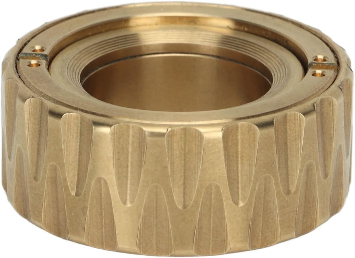 Gold Ratchet Ring Fidget Metal Rotating Slider Stress Relief ADHD