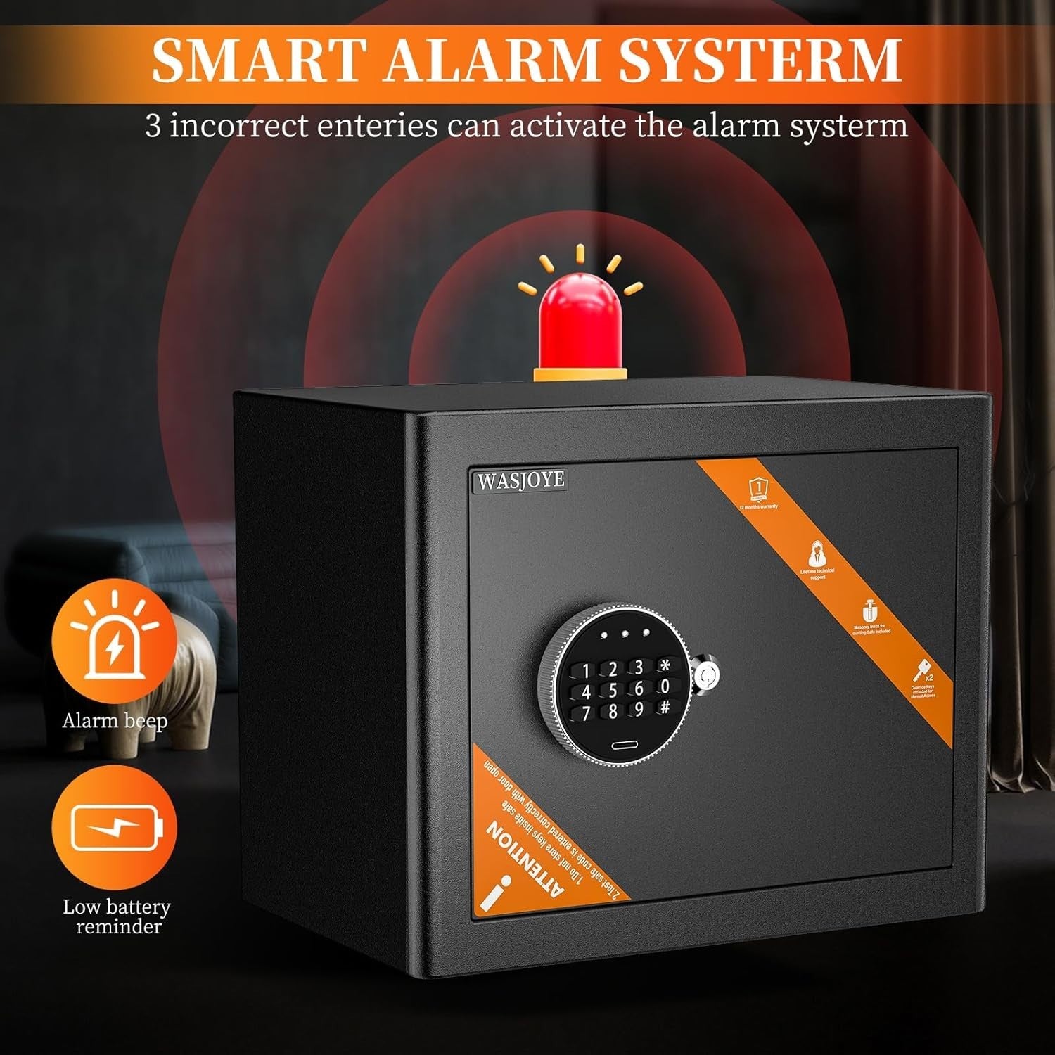 31L Digital Safe Box Electronic Keypad Cash Jewelry Security Lock