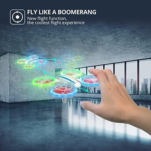 Mini Drone 720P HD Camera for Kids, LED Lights, Voice & Gesture Control