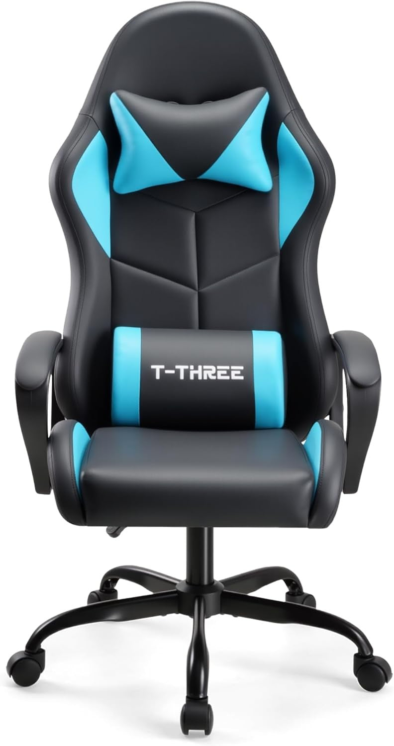 Ergonomic Gaming Chair High Back Swivel Office Desk Chair Blue