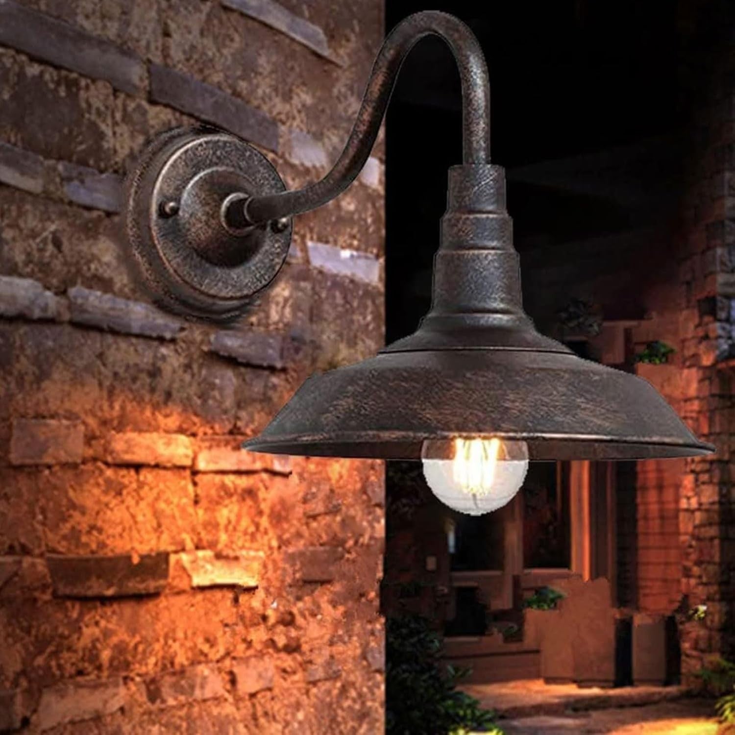 Outdoor IP54 Wall Lamp – Vintage Waterproof Bronze Lantern (2 Pack)