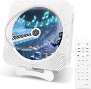 Portable Bluetooth CD Player Wall Mount HiFi Speakers FM USB TF Remote