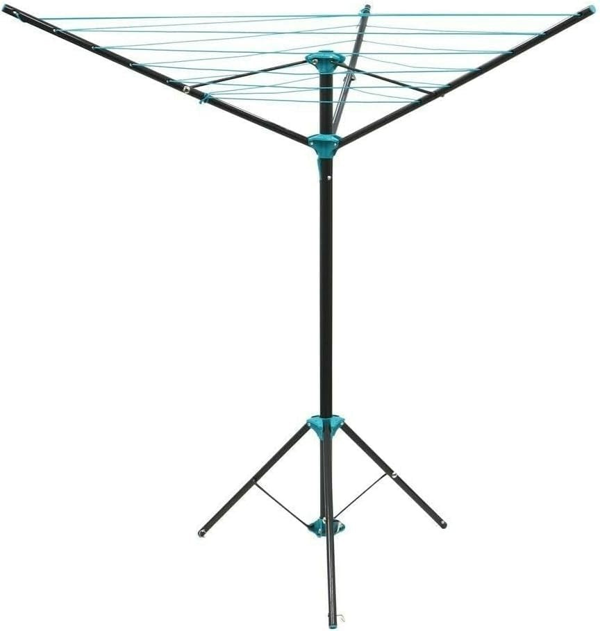 16m 3-Arm Rotary Clothes Airer, Durable Steel, Folding Drying Rack for Indoor &