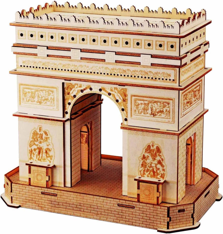 3D Wooden Puzzle Arc De Triomphe Model Kit DIY Educational Gift