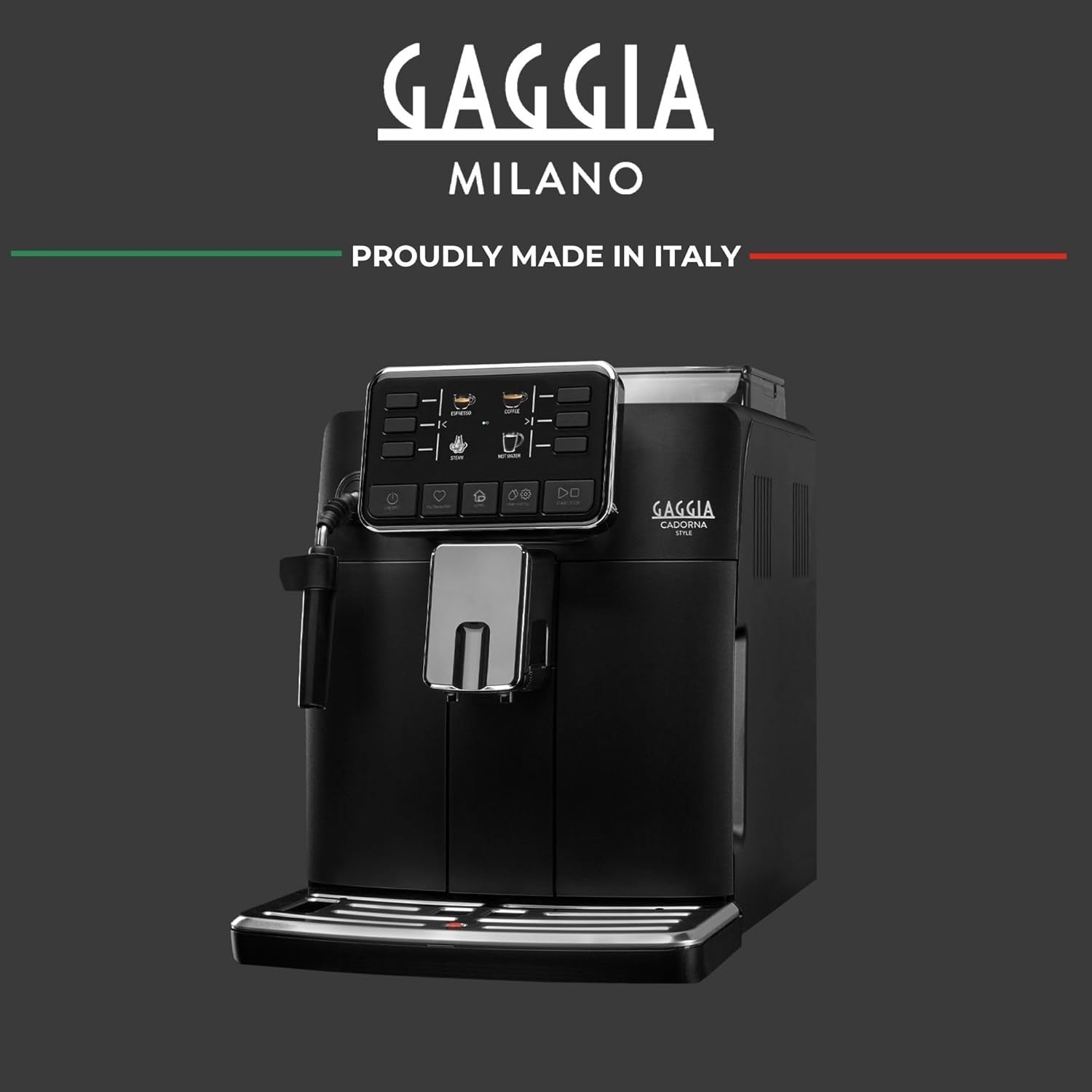 Automatic Bean-to-Cup Coffee Machine 1900W Steam Wand Compact Black