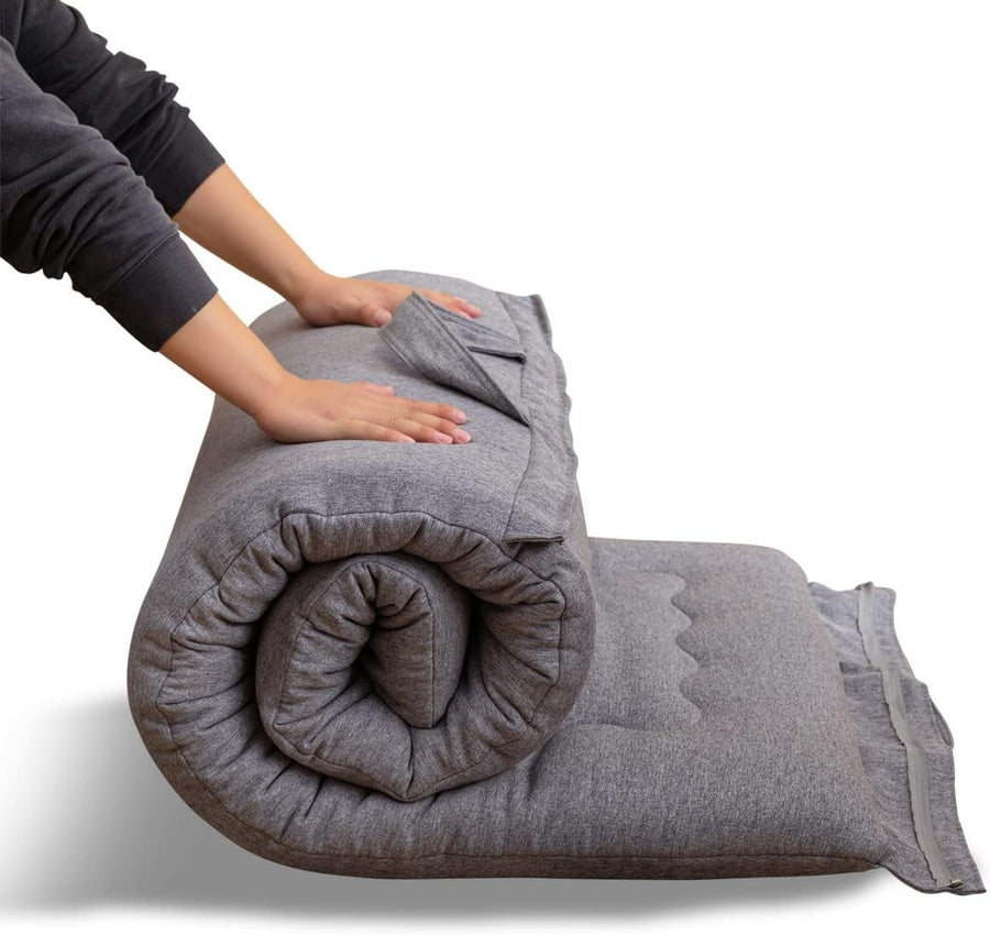 High-Density Foldable Futon Mattress Single Bed Floor Sofa Guest Pad